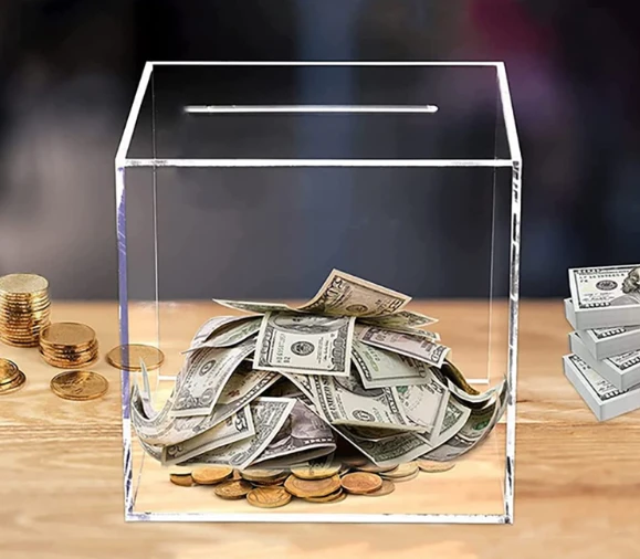acrylic money box acrylic money box
