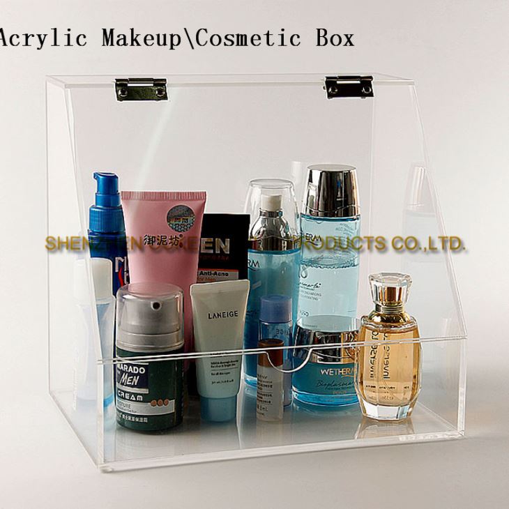 Factory Wholesale Custom Design Transparent Acrylic Makeup\Cosmetic Box Storage Case