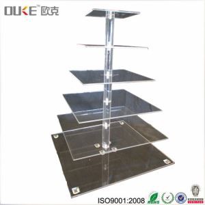 Mirrored 6 tiers Μικρές ακρυλικές βάσεις κέικ για γαμήλια κέικ