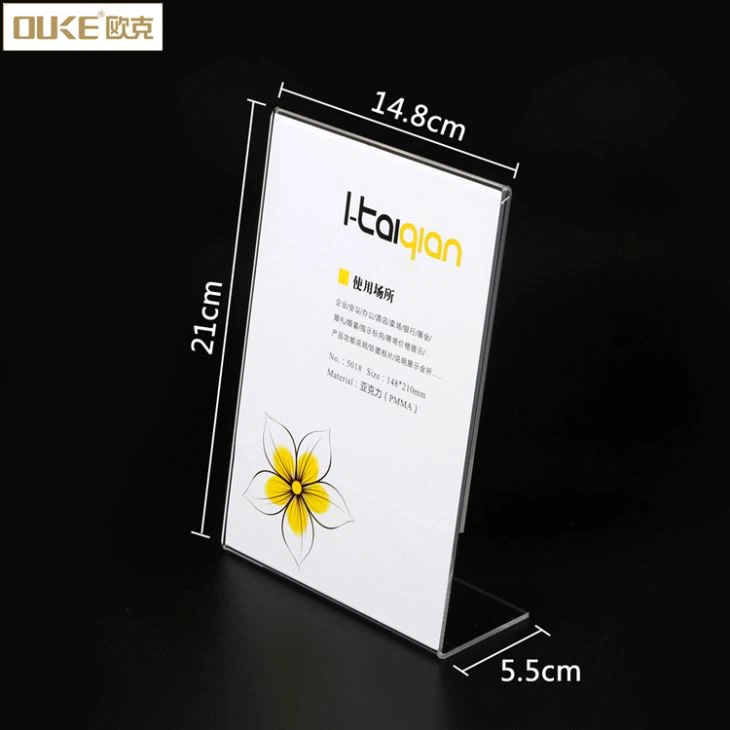 Slant Back Clear A5 Acrylic Menu Holder