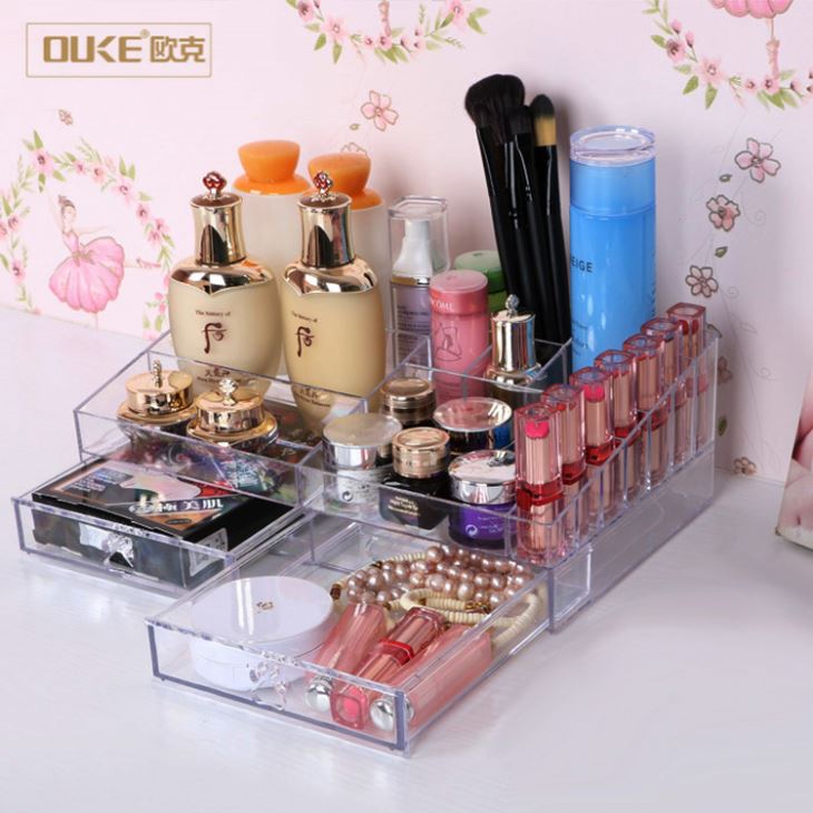Wholesale Clear Acrylic Drawers Makeup Organizer
